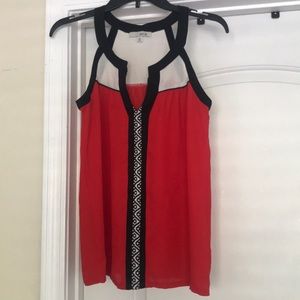 MNK red/black/white dress shirt!